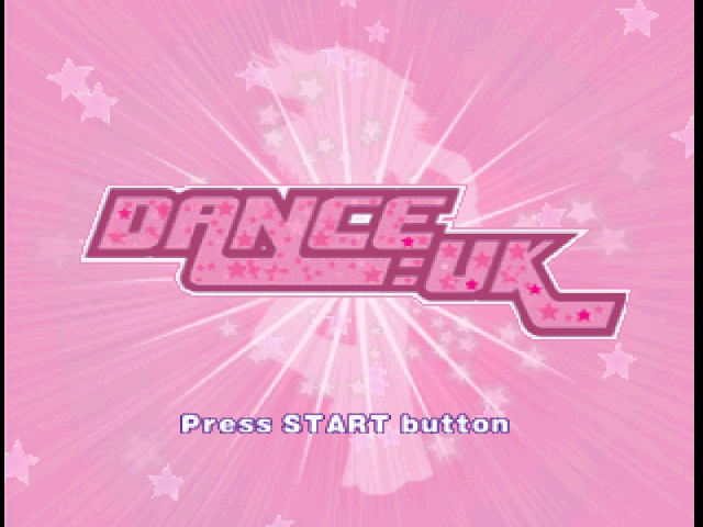 Dance: UK title screen for Playstation
